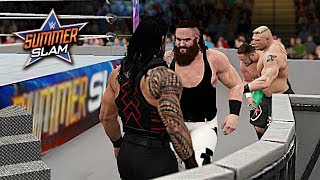 WWE 2K17 SummerSlam 2017  Brock Lesnar vs Braun Strowman vs Roman Reigns vs Samoa Joe Custom