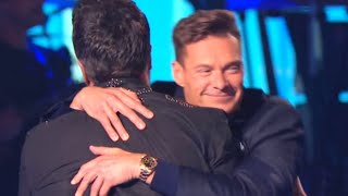 American Idol Luke Bryan Comforts Ryan Seacrest After Emotional Performance