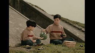 Good Morning 1959 byYasujiro Ozu Clip The boys have a secret feast and use a green kettle