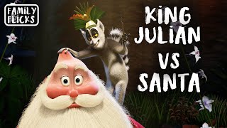 King Julian Vs Santa Claus  Merry Madagascar 2009  Family Flicks