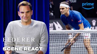 Roger Federer Reacts to Scenes From His Documentary  Federer Twelve Final Days  Prime Video