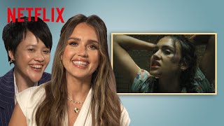 Jessica Alba Gave herself a Black Eye while Shooting Trigger Warning  Netflix