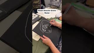 Mulan Director Draws Mulan with Tony Bancroft shorts
