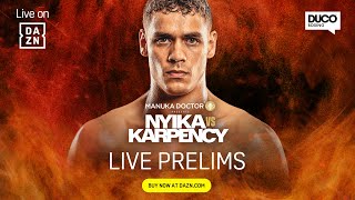 DAVID NYIKA VS TOMMY KARPENCY PRELIMS LIVESTREAM