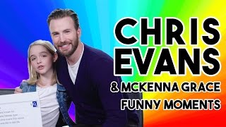 CHRIS EVANS  MCKENNA GRACE FUNNY MOMENTS GIFTED Interviews