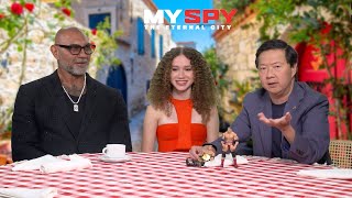 My Spy The Eternal Citys Dave Bautista Chloe Coleman  Ken Jeong Reveal Their Prized Possessions