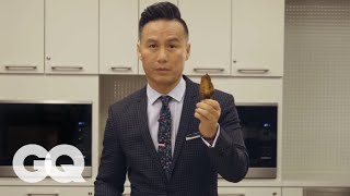 BD Wong Teaches You How to Eat a Chicken Wing  GQ