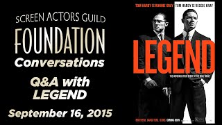 Conversations with Tom Hardy Emily Browning and Brian Helgeland of LEGEND