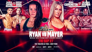 Sandy Ryan vs Mikaela Mayer  NYC TRIPLE HEADER  OFFICIAL SPOT