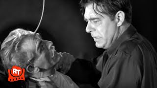 House of Frankenstein 1944  Angry Wolf Man Boris Karloff  Lon Chaney Jr Scene  Movieclips