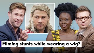 Avengers Endgame Cast Answers Fan Questions Chris Hemsworth Jeremy Renner  Danai Gurira