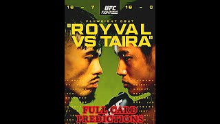 UFC FIGHT NIGHT 244 ROYVAL vs TAIRA Full Card  Predictions  Betting