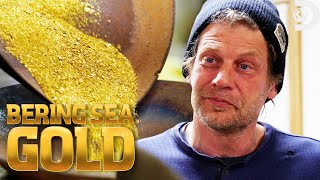 Shawn Hits Big with 278 Oz of Gold  Bering Sea Gold  Discovery