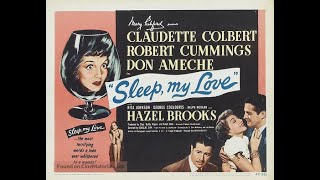 Claudette Colbert Robert Cummings  Don Ameche in Sleep My Love 1948  feat Raymond Burr