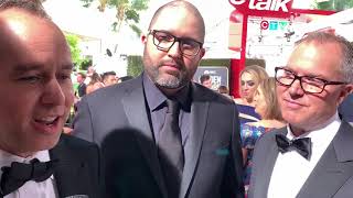 Josh Cooley Mark Nielsen Jonas Rivera Toy Story 4 video on the 2020 Golden Globes red carpet