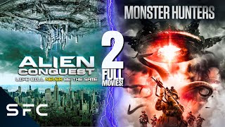 Alien Conquest  Monster Hunters  2 Full Movies  Alien Disaster Movies  SciFi Double Feature