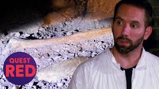 Nick Groff Finds Bones Buried Inside The Monroe House  Paranormal Lockdown