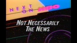 Not Necessarily the News 1987 HBO Promo