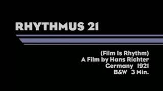 key film by Hans Richter Rhythmus 21 1921