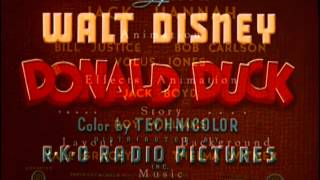 Donald Duck Trailer Horn 1950  recreation titles