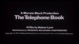 THE TELEPHONE BOOK  1971 Trailer