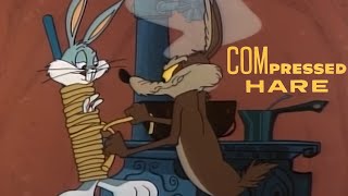 Compressed Hare 1961 Merrie Melodes Bugs Bunny and Wile E Coyote Cartoon Short Film  Review