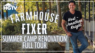 Jonathan Knights Summer Camp Reno Tour  Farmhouse Fixer  HGTV