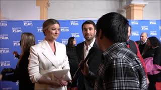 Emily VanCamp and Josh Bowman Carpet Interview for Mirandas Victim  SBIFF 2023