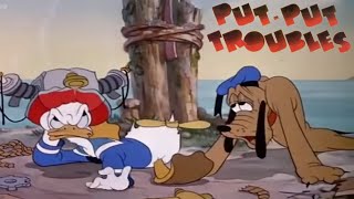 PutPut Troubles 1940 Disney Donald Duck and Pluto Cartoon Short Film  Review