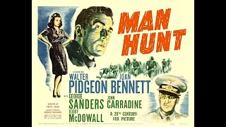 Walter Pidgeon Joan Bennett in Fritz Langs Man Hunt 1941 feat John Carradine Roddy McDowall