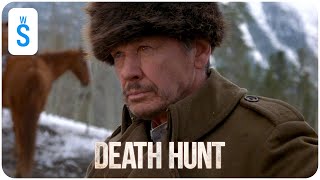 Death Hunt 1981  Scene Johnson forcibly takes A white German Shepherd paying 200 to its owner