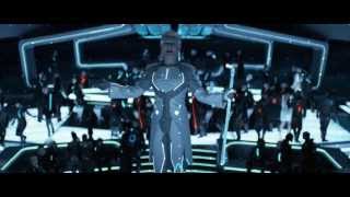 Tron Legacy Zuse Chapter  Fight and Elevator Fall Scenes Derezzed and Fall HD