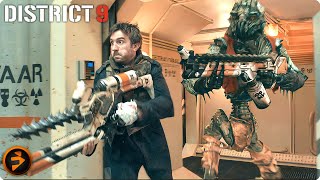 DISTRICT 9  Breaking into MNU  Sharlto Copley SciFi Movie