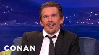 Ethan Hawke Dropped Out Of College For Dead Poets Society  CONAN on TBS