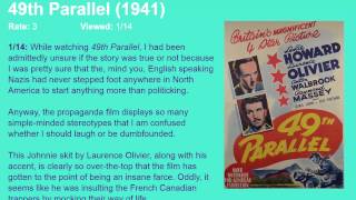 Movie Review 49th Parallel 1941 HD