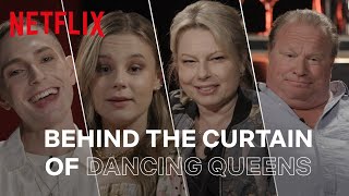 Go behind the scenes of Dancing Queens with the cast and director