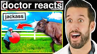 Doctor ER Reacts to Jackass Injuries  Compilation