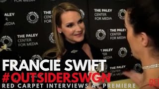 Francie Swift interviewed at WGNs Outsider S2 Premiere at PaleyLive LA OutsidersWGN