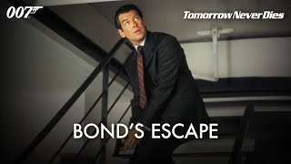 TOMORROW NEVER DIES  Escape from Carvers HQ  Pierce Brosnan  James Bond