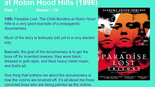 Movie Review Paradise Lost The Child Murders at Robin Hood Hills 1996 HD