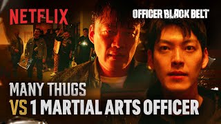 Kim Woobin is ambushed by a group of thugs  Officer Black Belt  Netflix ENG SUB