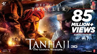 Tanhaji The Unsung Warrior  Official Trailer  Ajay D Saif Ali K Kajol  Om Raut  10 Jan 2020