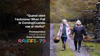 Rueda de prensa Quand vient lautomne  When Fall Is Coming SO Franais 2024