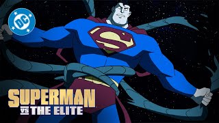 Superman vs The Elite  Fight on the Moon  Super Scenes  DC