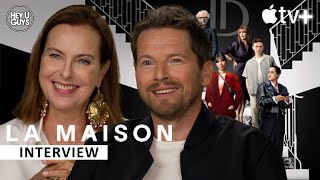 Pierre Deladonchamps  Carole Bouquet on La Maison  AppleTV new High Fashion Scandal series