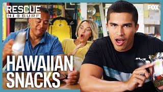 The Cast Reacts To Popular Hawaiian Snacks  Rescue HISurf