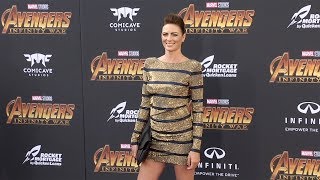Monique Ganderton Avengers Infinity War World Premiere Purple Carpet