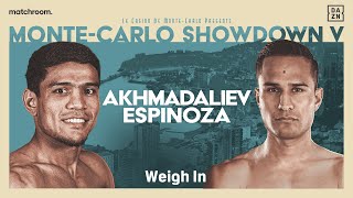 MURODJON AKHMADALIEV VS RICARDO ESPINOZA FRANCO WEIGH IN LIVESTREAM