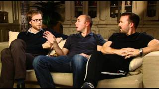 Ricky Gervais Stephen Merchant and Karl Pilkington An Idiot Abroad interview