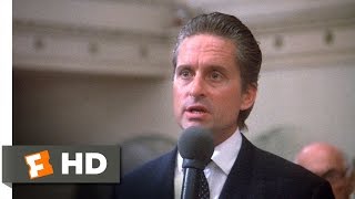 Wall Street 45 Movie CLIP  Greed Is Good 1987 HD